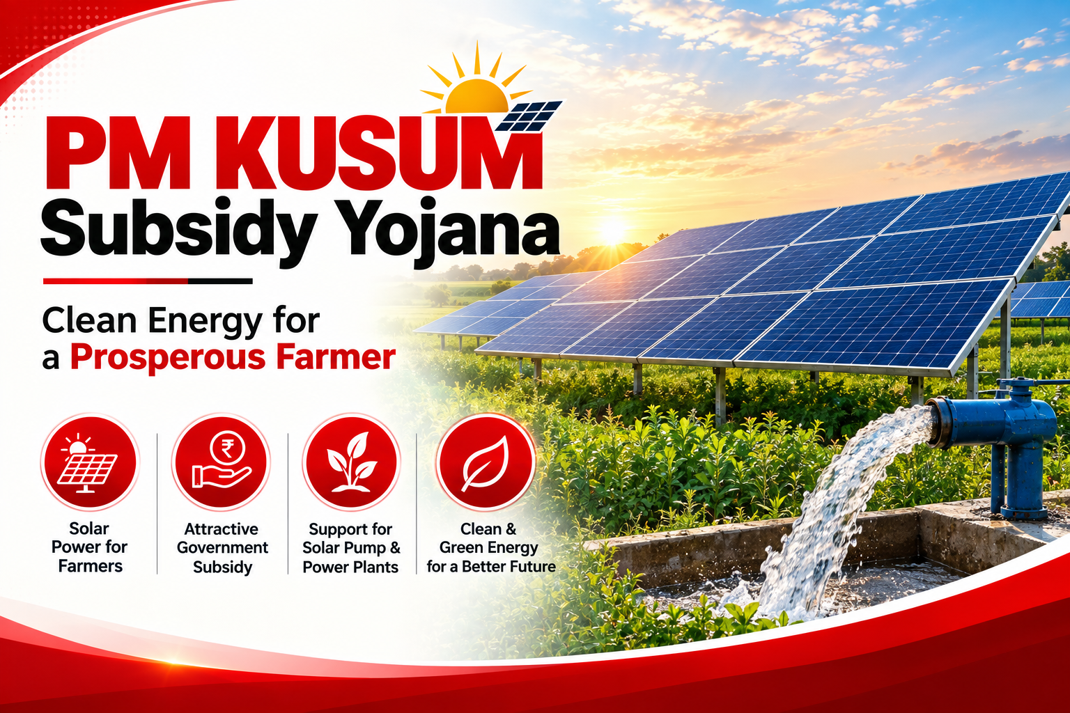 PM KUSUM related solar pump installation